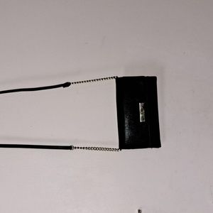 Small Black clutch trifold crossover bag
